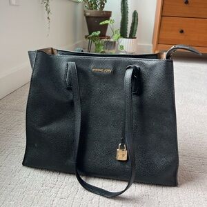 Michael Kors Black Pebbled Leather Tote